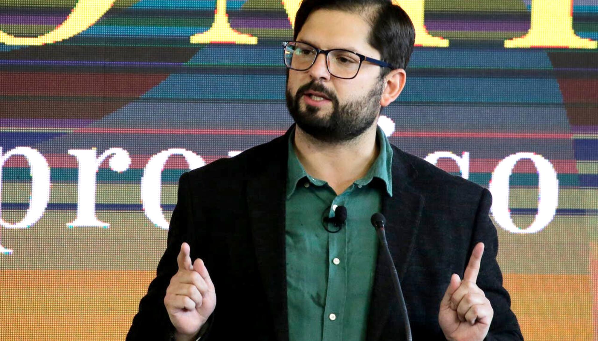 Gabriel Boric, candidato de la izquierda para las elecciones del 21 de diciembre en Chile.